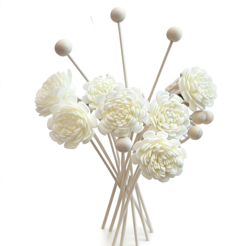 Home Fragrance Diffuser Sticks - 10PCS Artificial Flower Rattan Reed Fragrance