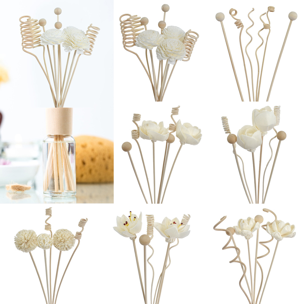 Home Fragrance Diffuser Sticks - 6PCS/8PCS/9PCS Artificial Flower Rattan Reed Fragrance