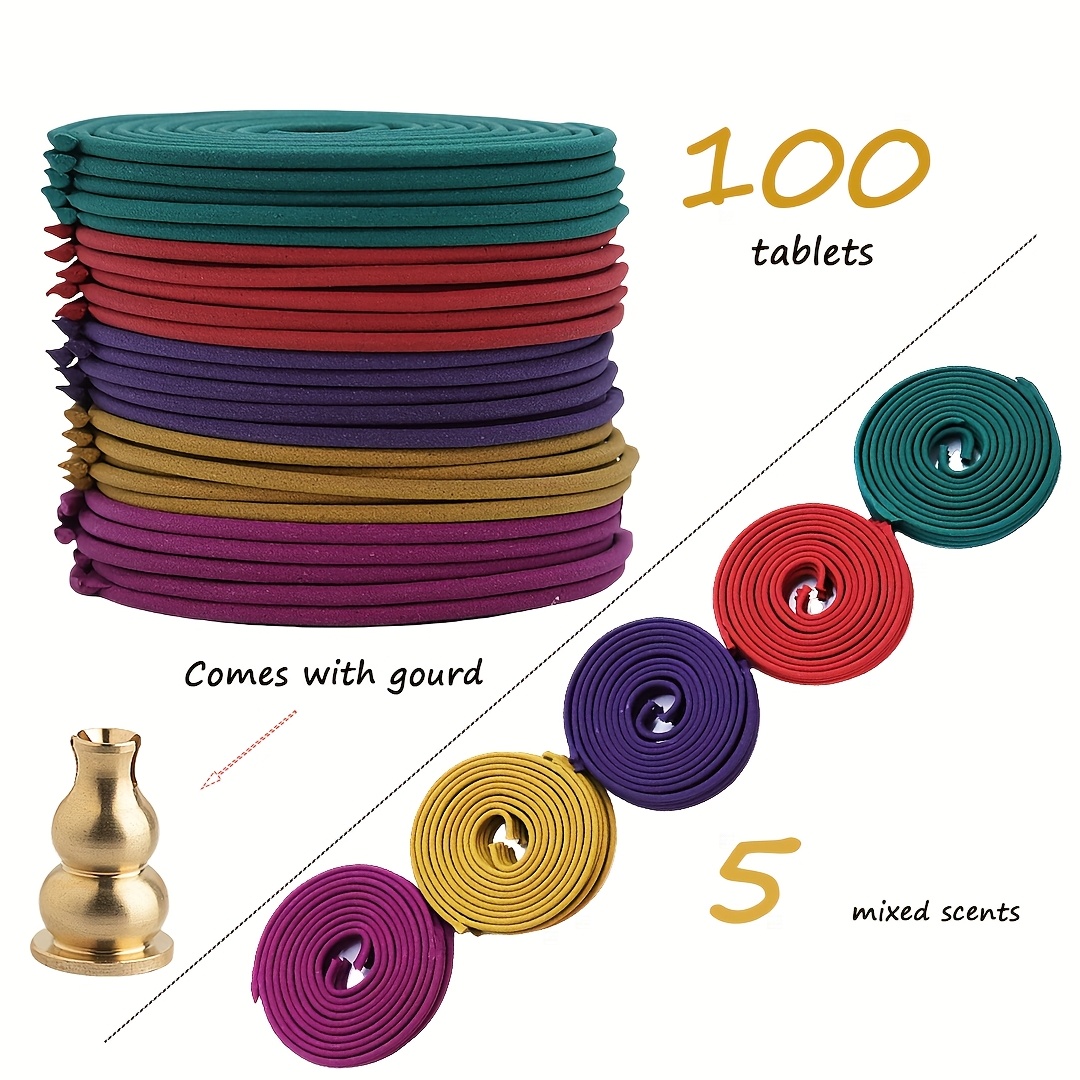 Home Fragrance Best - 100 Pieces of Mixed Spiral Aromatherapy,