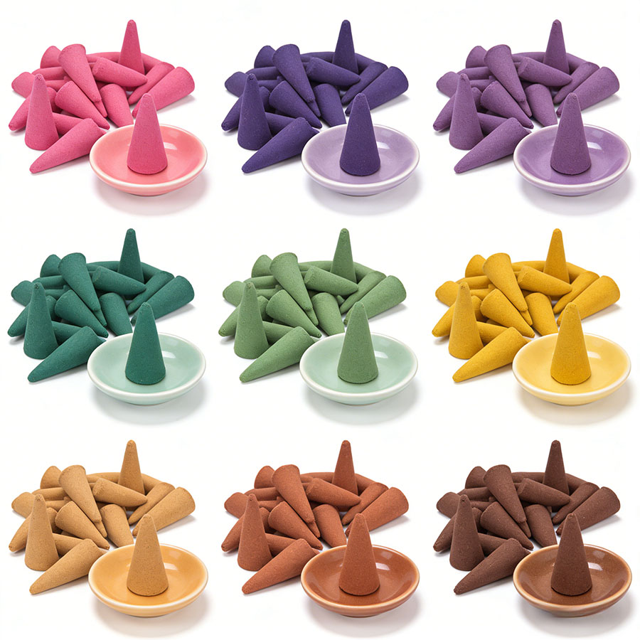 Home Fragrance Luxury - mixed tower incense cones and pellets,